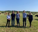 Rural Affairs Secretary Mairi Gougeon MSP and some new entrants farming on the Isle of Bute