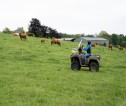 Farmer Debbie McGowan of Incheoch Farm on a quad bike.