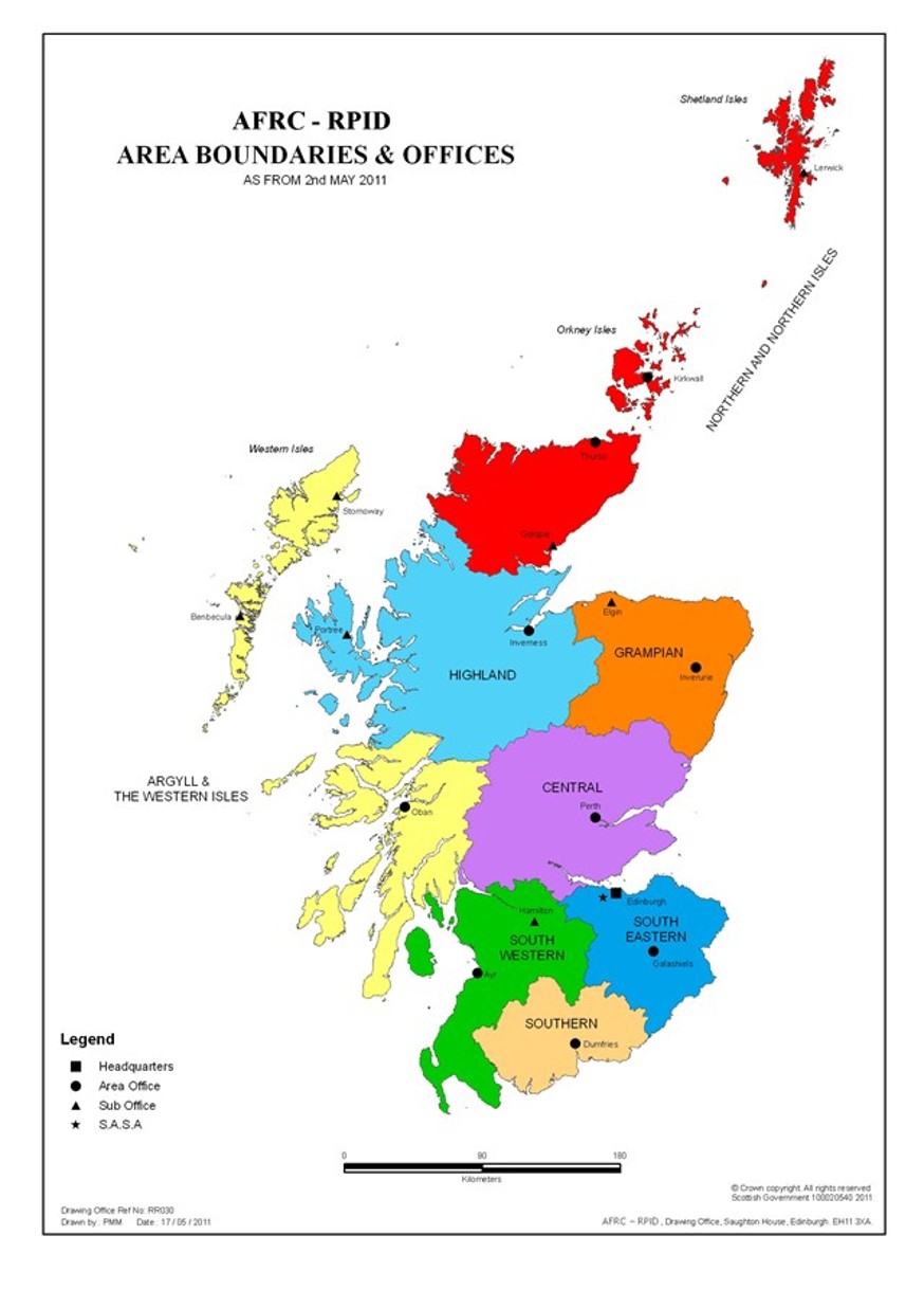 A map of our local area office boundaries