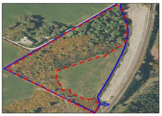 Arial view of a land parcel Arial view of a land parcel