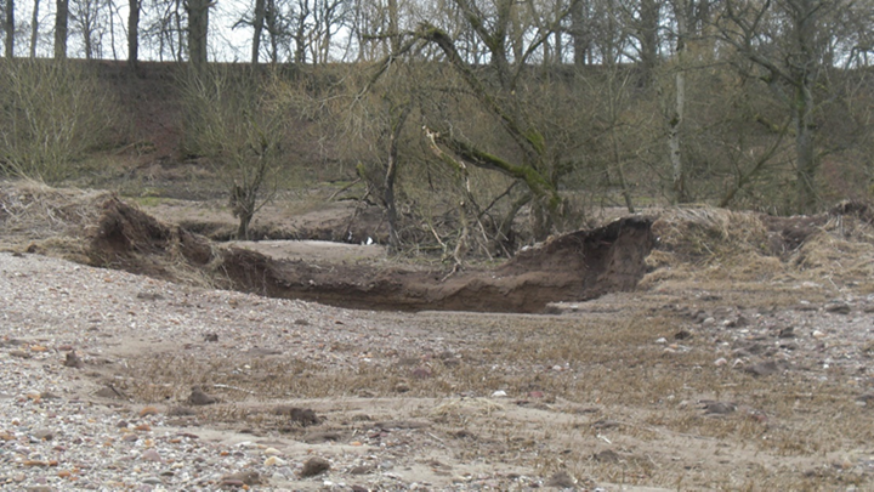 A damaged eligible floodbank A damaged eligible floodbank