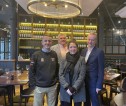 Cabinet Secretary for Rural Affairs, Land Reform and Islands, Mairi Gougeon and members of The Esslemont Bar and Restaurant