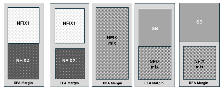 examples of an EFA Margin surrounding EFA Nitrogen-Fixing Crops.