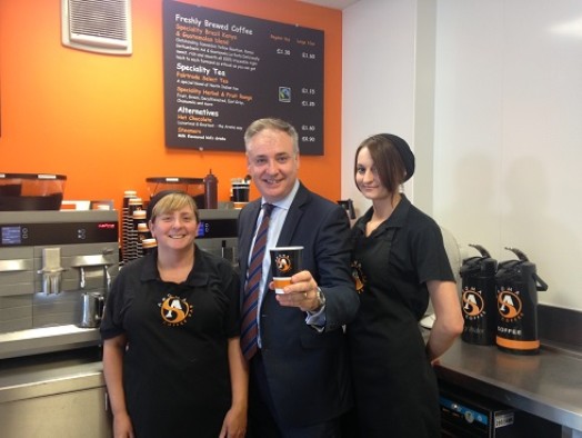 Richard Lochhead at the Aroma cafe Richard Lochhead at the Aroma cafe