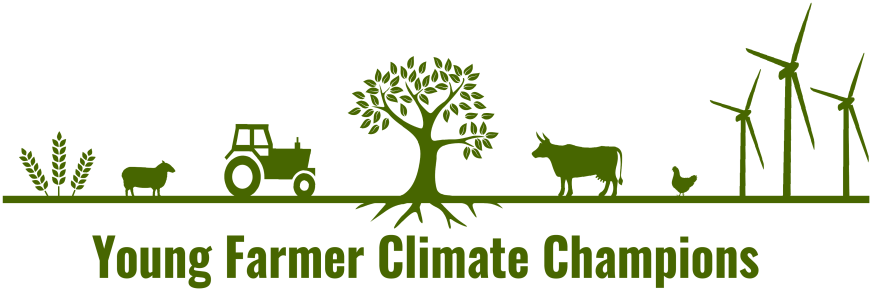 Icon displaying green Young Farmer Climate Champion logo. Icon displaying green Young Farmer Climate Champion logo.