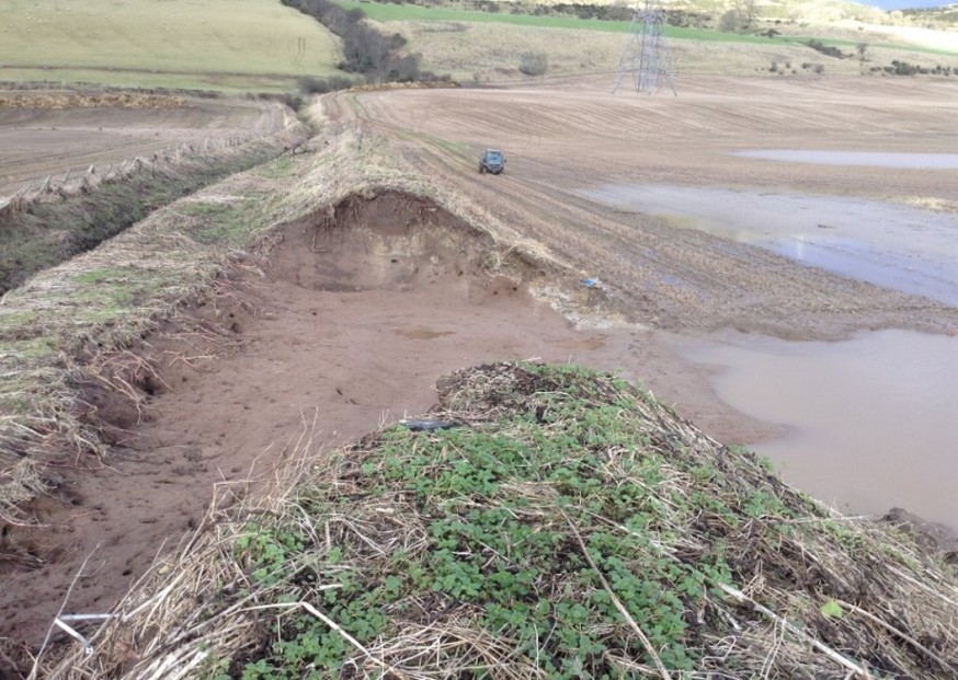 An eligible damaged floodbank