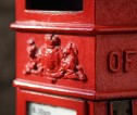 Close up image of a red post box